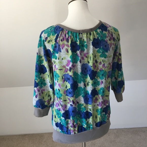 Watercolored 3/4 Sleeve Full Buttoned Cardigan - Picture 8 of 8